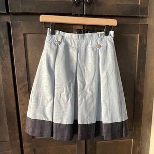 Pleated Light Blue Skirt